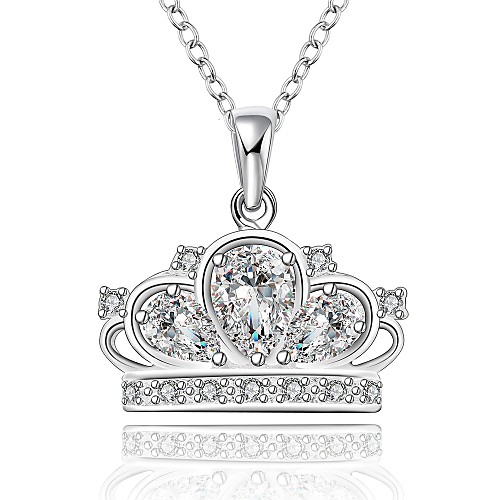 Women's Silver Cubic Zirconia Necklace Princess Sterling Silver Cubic Zirconia Rhinestone White Necklace Jewelry For Wedding Party Special Occasion Anniversary Birthday Engagement
Women's Silver Cubic Zirconia Necklace Princess Sterling Silver Cubic Zirconia Rhinestone White Necklace Jewelry For Wedding Party Special Occasion Anniversary Birthday Engagement