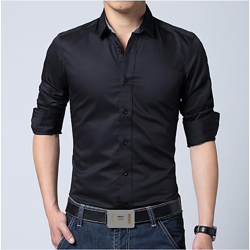 Men's Shirt Solid Colored Long Sleeve Daily Tops Cotton Business Casual White Black Blue
Men's Shirt Solid Colored Long Sleeve Daily Tops Cotton Business Casual White Black Blue