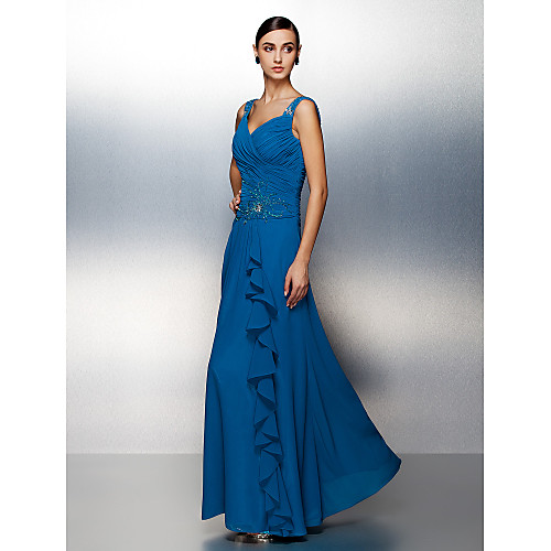 Sheath / Column Dress Straps Floor Length Chiffon with Criss Cross Beading 2021
Sheath / Column Dress Straps Floor Length Chiffon with Criss Cross Beading 2021