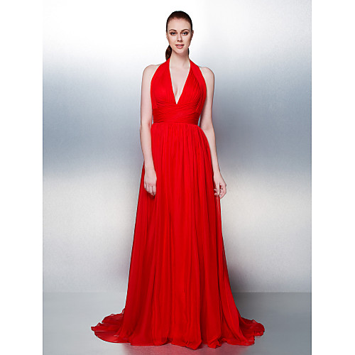 Ball Gown Beautiful Back Formal Evening Dress Halter Neck Sleeveless Court Train Chiffon with Criss Cross Draping 2021
Ball Gown Beautiful Back Formal Evening Dress Halter Neck Sleeveless Court Train Chiffon with Criss Cross Draping 2021