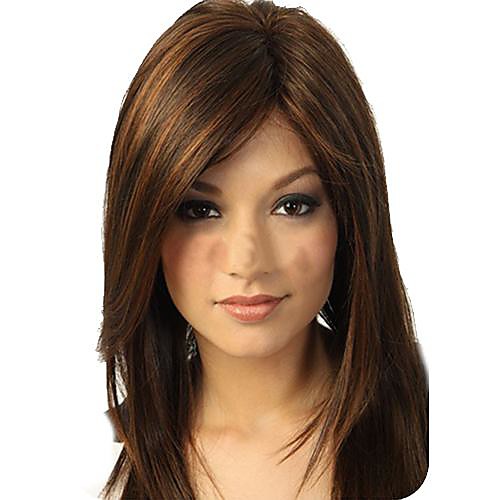 Synthetic Wig Straight Straight Layered Haircut Full Lace Wig Long Dark Brown Synthetic Hair Women's Waterfall Brown
Synthetic Wig Straight Straight Layered Haircut Full Lace Wig Long Dark Brown Synthetic Hair Women's Waterfall Brown