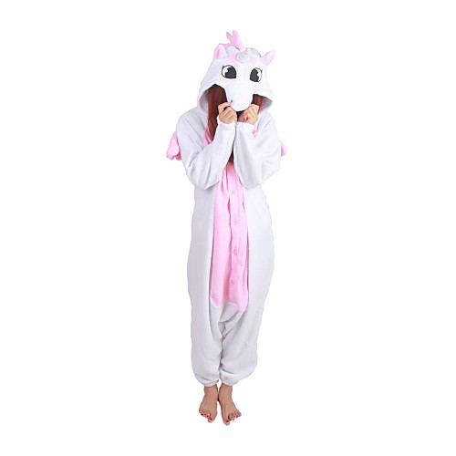Adults' Kigurumi Pajamas Unicorn Animal Onesie Pajamas Polar Fleece White Cosplay For Men's Women's Animal Sleepwear Cartoon Festival / Holiday Costumes
Adults' Kigurumi Pajamas Unicorn Animal Onesie Pajamas Polar Fleece White Cosplay For Men's Women's Animal Sleepwear Cartoon Festival / Holiday Costumes
