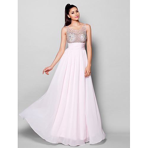 A-Line See Through Formal Evening Dress Scoop Neck Sleeveless Floor Length Chiffon with Ruched Crystals 2021
A-Line See Through Formal Evening Dress Scoop Neck Sleeveless Floor Length Chiffon with Ruched Crystals 2021