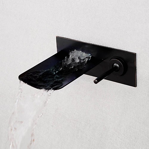 Bathroom Sink Faucet - Wall Mount / Waterfall Nickel Brushed Wall Mounted One Hole / Single Handle One HoleBath Taps / Brass
Bathroom Sink Faucet - Wall Mount / Waterfall Nickel Brushed Wall Mounted One Hole / Single Handle One HoleBath Taps / Brass