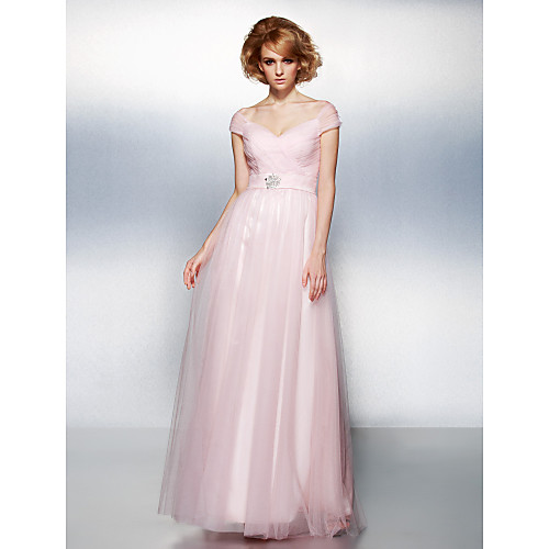 Ball Gown Open Back Prom Formal Evening Dress Off Shoulder Short Sleeve Floor Length Tulle with Sash / Ribbon Criss Cross Ruched 2021
Ball Gown Open Back Prom Formal Evening Dress Off Shoulder Short Sleeve Floor Length Tulle with Sash / Ribbon Criss Cross Ruched 2021