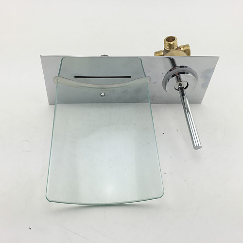 Bathroom Sink Faucet - Wall Mount / Waterfall Chrome Wall Mounted One Hole / Single Handle One HoleBath Taps / Brass
Bathroom Sink Faucet - Wall Mount / Waterfall Chrome Wall Mounted One Hole / Single Handle One HoleBath Taps / Brass