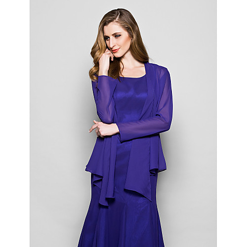 Long Sleeve Coats / Jackets Chiffon Wedding / Party Evening Women's Wrap With Ruffles
Long Sleeve Coats / Jackets Chiffon Wedding / Party Evening Women's Wrap With Ruffles