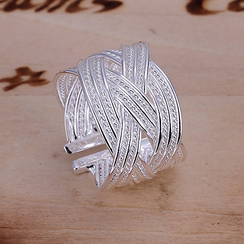 

Women's Statement Ring thumb ring Silver Silver Plated Ladies Unusual Unique Design Wedding Party Jewelry