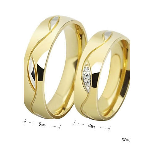 Couple's Couple Rings Band Ring Groove Rings Synthetic Diamond 1pc Golden Rhinestone Titanium Steel Circle Ladies Simple Style Wedding Party Jewelry Love Friendship
Couple's Couple Rings Band Ring Groove Rings Synthetic Diamond 1pc Golden Rhinestone Titanium Steel Circle Ladies Simple Style Wedding Party Jewelry Love Friendship