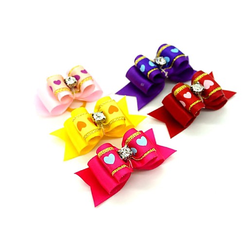 Cool Ribbon Style Heart Rhinestone Decorated Rubber Band Hair Bow for Pet Dogs (Random Color)
Cool Ribbon Style Heart Rhinestone Decorated Rubber Band Hair Bow for Pet Dogs (Random Color)