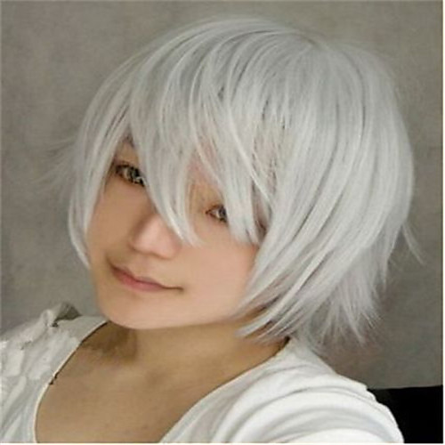 Cosplay Costume Wig Synthetic Wig Natural Wave Kardashian Natural Wave Wig Short Silver Synthetic Hair Women's White
Cosplay Costume Wig Synthetic Wig Natural Wave Kardashian Natural Wave Wig Short Silver Synthetic Hair Women's White