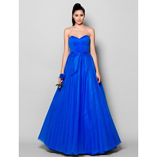 Ball Gown Lace Up Formal Evening Dress Sweetheart Neckline Sleeveless Floor Length Tulle with Beading Draping 2021
Ball Gown Lace Up Formal Evening Dress Sweetheart Neckline Sleeveless Floor Length Tulle with Beading Draping 2021