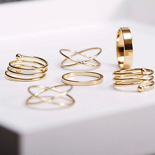 Jewelry Set Stacking Stackable Golden Alloy Cross Love Ladies Unusual Unique Design 6pcs One Size / Women's / Rings Set
Jewelry Set Stacking Stackable Golden Alloy Cross Love Ladies Unusual Unique Design 6pcs One Size / Women's / Rings Set