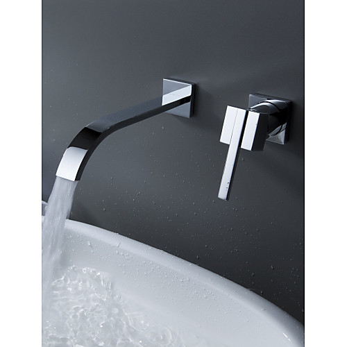 Bathtub Faucet - Waterfall / Widespread Chrome Wall Mounted Two Holes / Single Handle Two HolesBath Taps
Bathtub Faucet - Waterfall / Widespread Chrome Wall Mounted Two Holes / Single Handle Two HolesBath Taps