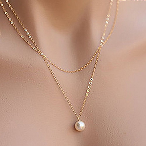 Necklace Women's Gold Stylish Golden White Necklace Jewelry for Wedding Party Special Occasion Anniversary Birthday Party / Evening / Gift / Daily / Engagement
Necklace Women's Gold Stylish Golden White Necklace Jewelry for Wedding Party Special Occasion Anniversary Birthday Party / Evening / Gift / Daily / Engagement
