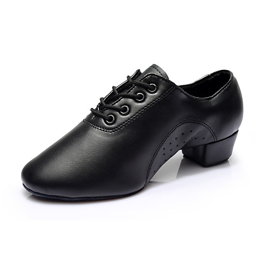 Men's Latin Shoes Ballroom Shoes Salsa Shoes Heel Split Sole Lace-up Chunky Heel Black Lace-up
Men's Latin Shoes Ballroom Shoes Salsa Shoes Heel Split Sole Lace-up Chunky Heel Black Lace-up