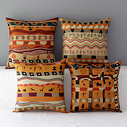 Set of 4 Cotton / Linen Pillow Cover, Novelty Modern Contemporary Throw Pillow
Set of 4 Cotton / Linen Pillow Cover, Novelty Modern Contemporary Throw Pillow