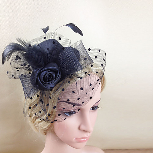 Feather / Net Fascinators / Hats / Headwear with Floral 1pc Wedding / Special Occasion / Horse Race Headpiece
Feather / Net Fascinators / Hats / Headwear with Floral 1pc Wedding / Special Occasion / Horse Race Headpiece