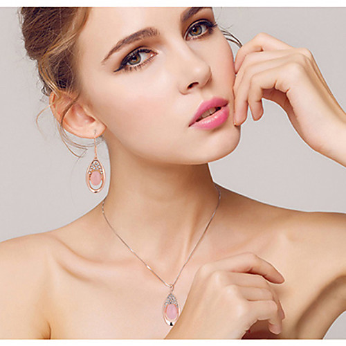 Crystal Jewelry Set Pendant Necklace Ladies Party Fashion Cubic Zirconia Rose Gold Plated Earrings Jewelry Pink For Wedding Party Special Occasion Anniversary Birthday Engagement
Crystal Jewelry Set Pendant Necklace Ladies Party Fashion Cubic Zirconia Rose Gold Plated Earrings Jewelry Pink For Wedding Party Special Occasion Anniversary Birthday Engagement