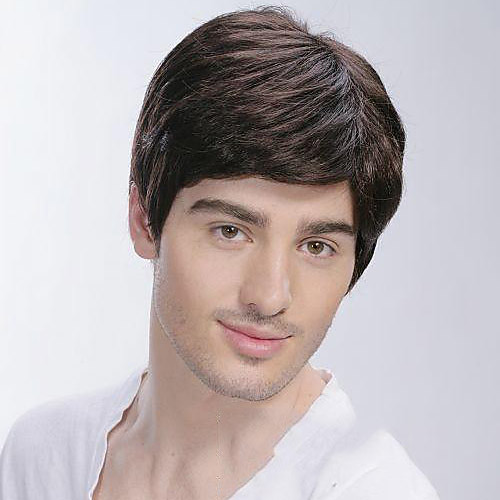 Synthetic Wig Straight Straight With Bangs Wig Short Black Synthetic Hair Men's Side Part Brown
Synthetic Wig Straight Straight With Bangs Wig Short Black Synthetic Hair Men's Side Part Brown