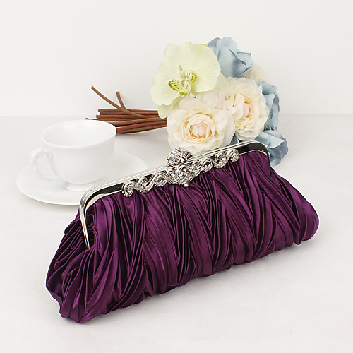 Women's Crystal / Rhinestone Satin / Metal Evening Bag Wedding Bags Black / Brown / White
Women's Crystal / Rhinestone Satin / Metal Evening Bag Wedding Bags Black / Brown / White