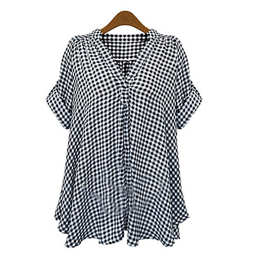 Women's Shirt Check Mixed Color Print Short Sleeve WorkWear Tops Cotton Classic & Timeless Chic & Modern Black
Women's Shirt Check Mixed Color Print Short Sleeve WorkWear Tops Cotton Classic & Timeless Chic & Modern Black