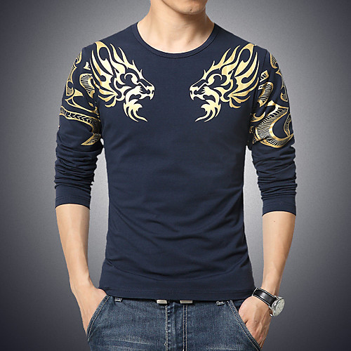 Men's T shirt Plus Size Print Long Sleeve Daily Tops Cotton Boho White Black Navy Blue
Men's T shirt Plus Size Print Long Sleeve Daily Tops Cotton Boho White Black Navy Blue