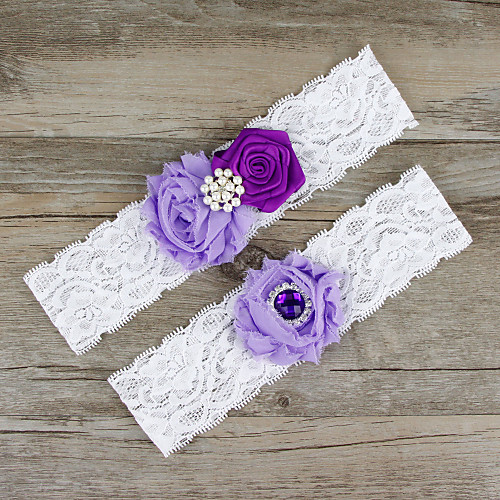 Chiffon / Lace / Satin Fashion Wedding Garter With Lace / Beading / Flower Garters
Chiffon / Lace / Satin Fashion Wedding Garter With Lace / Beading / Flower Garters