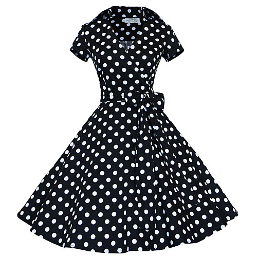 Women's Going out Vintage A Line Dress - Polka Dot Shirt Collar Summer Cotton Black Brown Red L XL XXL
Women's Going out Vintage A Line Dress - Polka Dot Shirt Collar Summer Cotton Black Brown Red L XL XXL