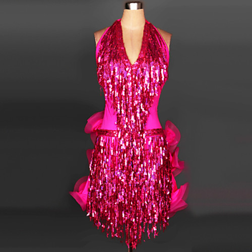Latin Dance Dress Ruched Sequin Tassel Women's Training Performance Sleeveless Spandex / Samba
Latin Dance Dress Ruched Sequin Tassel Women's Training Performance Sleeveless Spandex / Samba