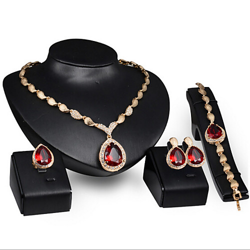 Women's Purple Red Cubic Zirconia Jewelry Set Cubic Zirconia Earrings Jewelry Red / Royal Blue For Wedding Party Special Occasion Anniversary Birthday Gift / Rings / Daily / Necklace / Engagement
Women's Purple Red Cubic Zirconia Jewelry Set Cubic Zirconia Earrings Jewelry Red / Royal Blue For Wedding Party Special Occasion Anniversary Birthday Gift / Rings / Daily / Necklace / Engagement