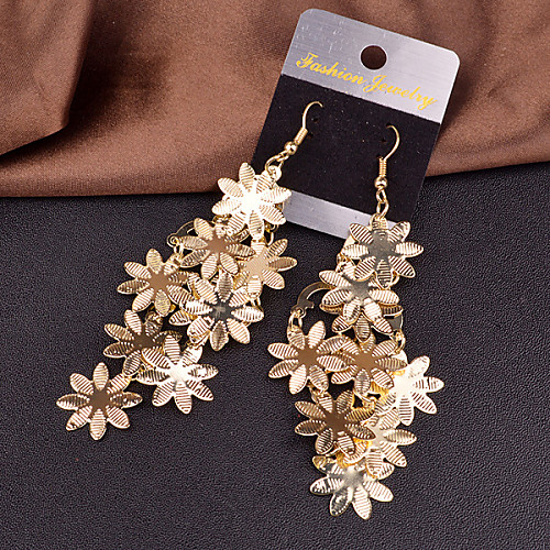 Women's Drop Earrings Hanging Earrings Flower Statement Ladies Personalized Elegant European Earrings Jewelry Golden / Silver For Wedding Party Special Occasion Daily Casual
Women's Drop Earrings Hanging Earrings Flower Statement Ladies Personalized Elegant European Earrings Jewelry Golden / Silver For Wedding Party Special Occasion Daily Casual