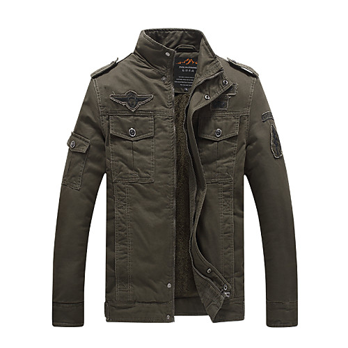 Men's Basic Jackets Solid Colored Military Winter Jacket Regular Daily Coat Tops Black
Men's Basic Jackets Solid Colored Military Winter Jacket Regular Daily Coat Tops Black