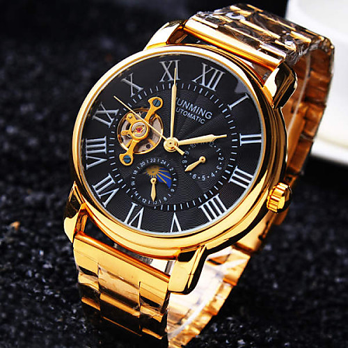 Men's Wrist Watch Mechanical Watch Automatic self-winding Stainless Steel Gold 30 m Water Resistant / Waterproof Hollow Engraving Analog Ladies Luxury - White Black
Men's Wrist Watch Mechanical Watch Automatic self-winding Stainless Steel Gold 30 m Water Resistant / Waterproof Hollow Engraving Analog Ladies Luxury - White Black