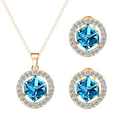 Women's Cubic Zirconia Jewelry Set Ladies Zircon Rhinestone Earrings Jewelry Green / Blue / Champagne For Wedding Party Daily Casual / Necklace
Women's Cubic Zirconia Jewelry Set Ladies Zircon Rhinestone Earrings Jewelry Green / Blue / Champagne For Wedding Party Daily Casual / Necklace