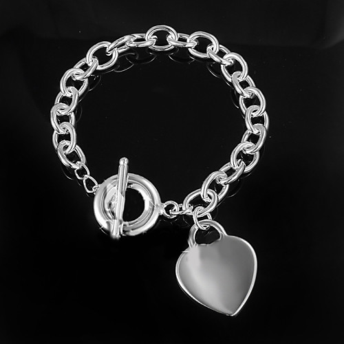 Women's Chain Bracelet Love Unique Design Fashion Sterling Silver Bracelet Jewelry Silver For Wedding Party Daily Casual
Women's Chain Bracelet Love Unique Design Fashion Sterling Silver Bracelet Jewelry Silver For Wedding Party Daily Casual