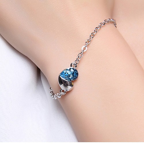Women's Chain Bracelet Solitaire Heart Love Ladies Unique Design Sterling Silver Bracelet Jewelry Purple / Blue / Pink For Wedding Party Daily Casual
Women's Chain Bracelet Solitaire Heart Love Ladies Unique Design Sterling Silver Bracelet Jewelry Purple / Blue / Pink For Wedding Party Daily Casual