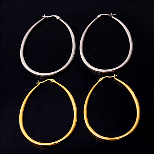 Women's Hoop Earrings Earrings Ladies Vintage Party Work Casual Stainless Steel Earrings Jewelry Gold / White For Party Anniversary Birthday Gift
Women's Hoop Earrings Earrings Ladies Vintage Party Work Casual Stainless Steel Earrings Jewelry Gold / White For Party Anniversary Birthday Gift