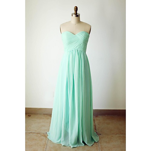 

A-Line Sweetheart Neckline Floor Length Chiffon Bridesmaid Dress with Criss Cross by LAN TING Express