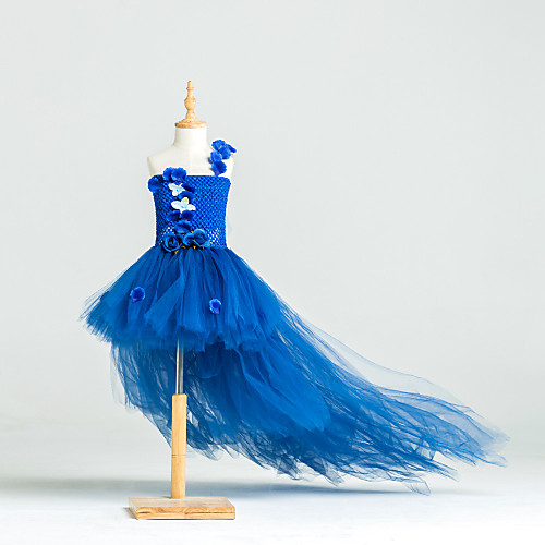 Ball Gown Asymmetrical Pageant Flower Girl Dresses - Tulle / Stretch Satin / Polyester Sleeveless One Shoulder with Flower
Ball Gown Asymmetrical Pageant Flower Girl Dresses - Tulle / Stretch Satin / Polyester Sleeveless One Shoulder with Flower