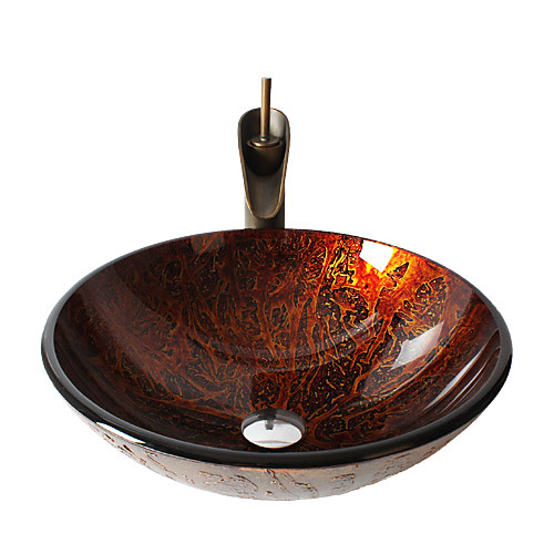Bathroom Sink / Bathroom Faucet / Bathroom Mounting Ring Antique - Tempered Glass Round Vessel Sink
Bathroom Sink / Bathroom Faucet / Bathroom Mounting Ring Antique - Tempered Glass Round Vessel Sink