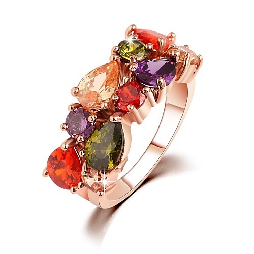 Women's Statement Ring Cubic Zirconia Rainbow Zircon Ladies Fashion Wedding Party Jewelry
Women's Statement Ring Cubic Zirconia Rainbow Zircon Ladies Fashion Wedding Party Jewelry