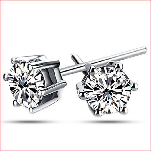 Women's Diamond Cubic Zirconia Stud Earrings Ladies Sterling Silver Zircon Silver Earrings Jewelry Silver For Wedding Party Daily Casual Sports Masquerade
Women's Diamond Cubic Zirconia Stud Earrings Ladies Sterling Silver Zircon Silver Earrings Jewelry Silver For Wedding Party Daily Casual Sports Masquerade