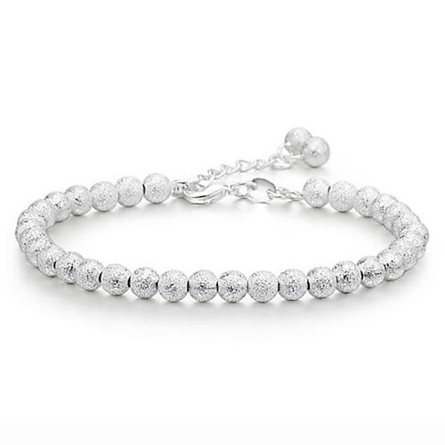 Women's Chain Bracelet Beads Ladies Sterling Silver Bracelet Jewelry Silver For Wedding / Silver Plated
Women's Chain Bracelet Beads Ladies Sterling Silver Bracelet Jewelry Silver For Wedding / Silver Plated