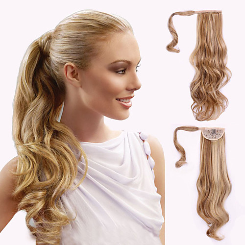 

top grade quality synthetic wavy ponytail