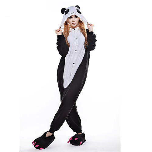 Adults' Kigurumi Pajamas Panda Animal Onesie Pajamas Polar Fleece Black Cosplay For Men and Women Animal Sleepwear Cartoon Festival / Holiday Costumes
Adults' Kigurumi Pajamas Panda Animal Onesie Pajamas Polar Fleece Black Cosplay For Men and Women Animal Sleepwear Cartoon Festival / Holiday Costumes