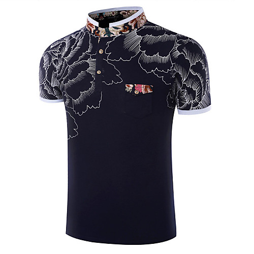 Men's T shirt Floral Print Short Sleeve Daily Tops Chinoiserie White Navy Blue Pink 
Men's T shirt Floral Print Short Sleeve Daily Tops Chinoiserie White Navy Blue Pink