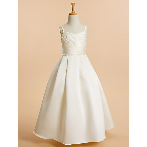 A-Line Floor Length Wedding / First Communion Flower Girl Dresses - Satin Sleeveless Spaghetti Strap with Sash / Ribbon
A-Line Floor Length Wedding / First Communion Flower Girl Dresses - Satin Sleeveless Spaghetti Strap with Sash / Ribbon