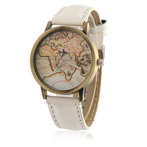 

Men's Wrist Watch World Map Analog Quartz Casual Casual Watch Cool / One Year / Quilted PU Leather