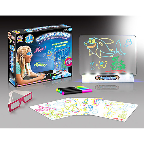 YIJIATOYS Drawing Toy Drawing Tablet LED Lighting Flourescent 3D Plastic Paper ABS 100 pcs Boys' Girls' Toy Gift
YIJIATOYS Drawing Toy Drawing Tablet LED Lighting Flourescent 3D Plastic Paper ABS 100 pcs Boys' Girls' Toy Gift